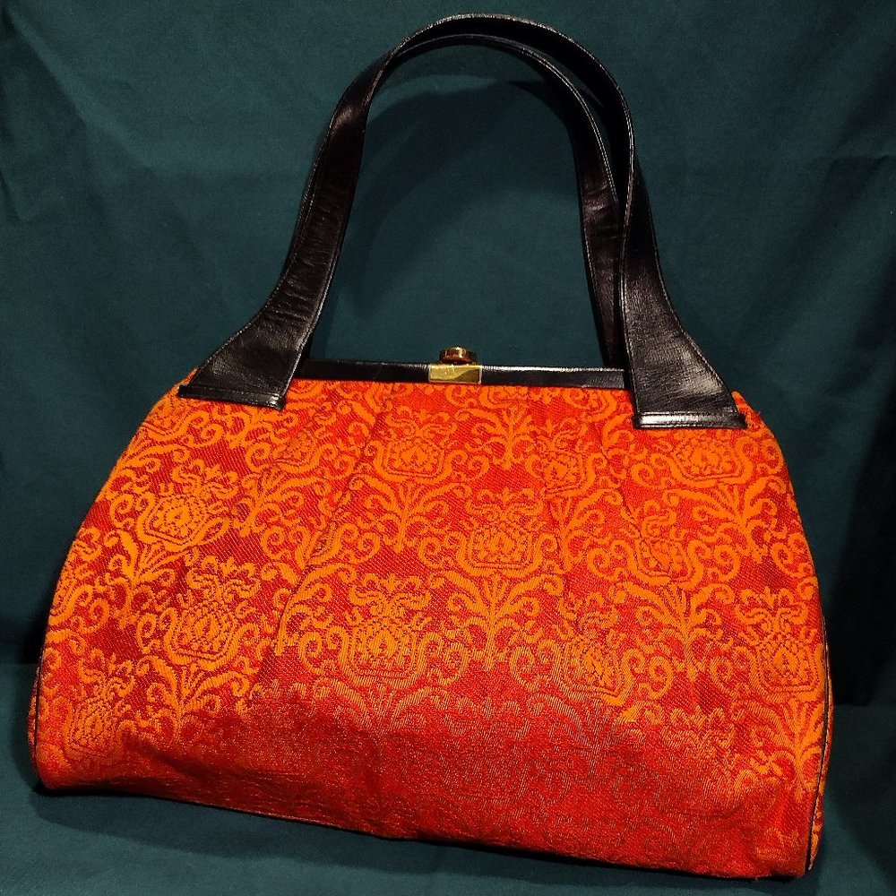 🎬Maxim || Red-Orange Tapestry Bag